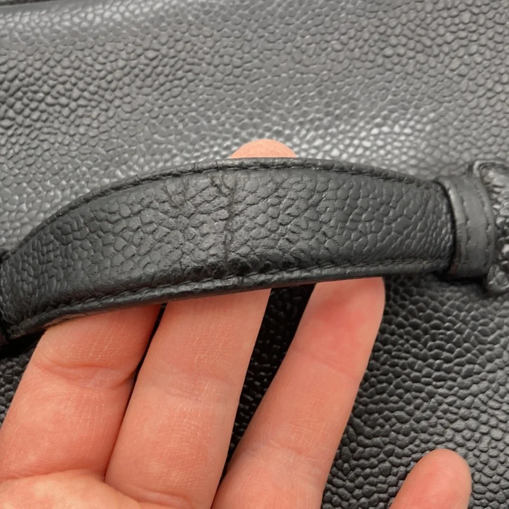 CHANEL CAVIAR CC VINTAGE BLACK VANITY COSMETIC BAG